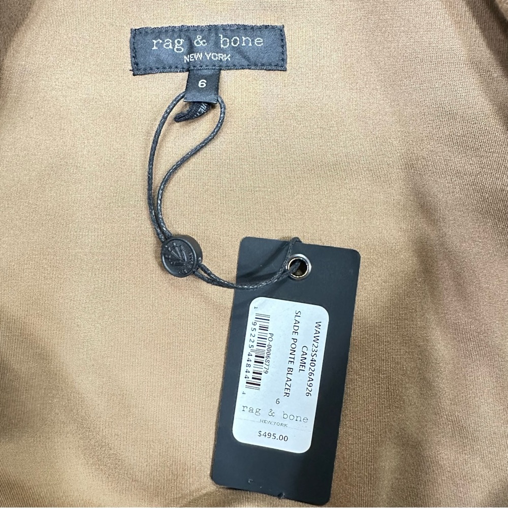RAG & BONE NWT Tan Button-Up Tailored Jacket Size 6🌸 - Picture 3 of 13